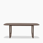 Asher 6 Seat Rectangle Wooden Dining Table | Dark Mango Wood