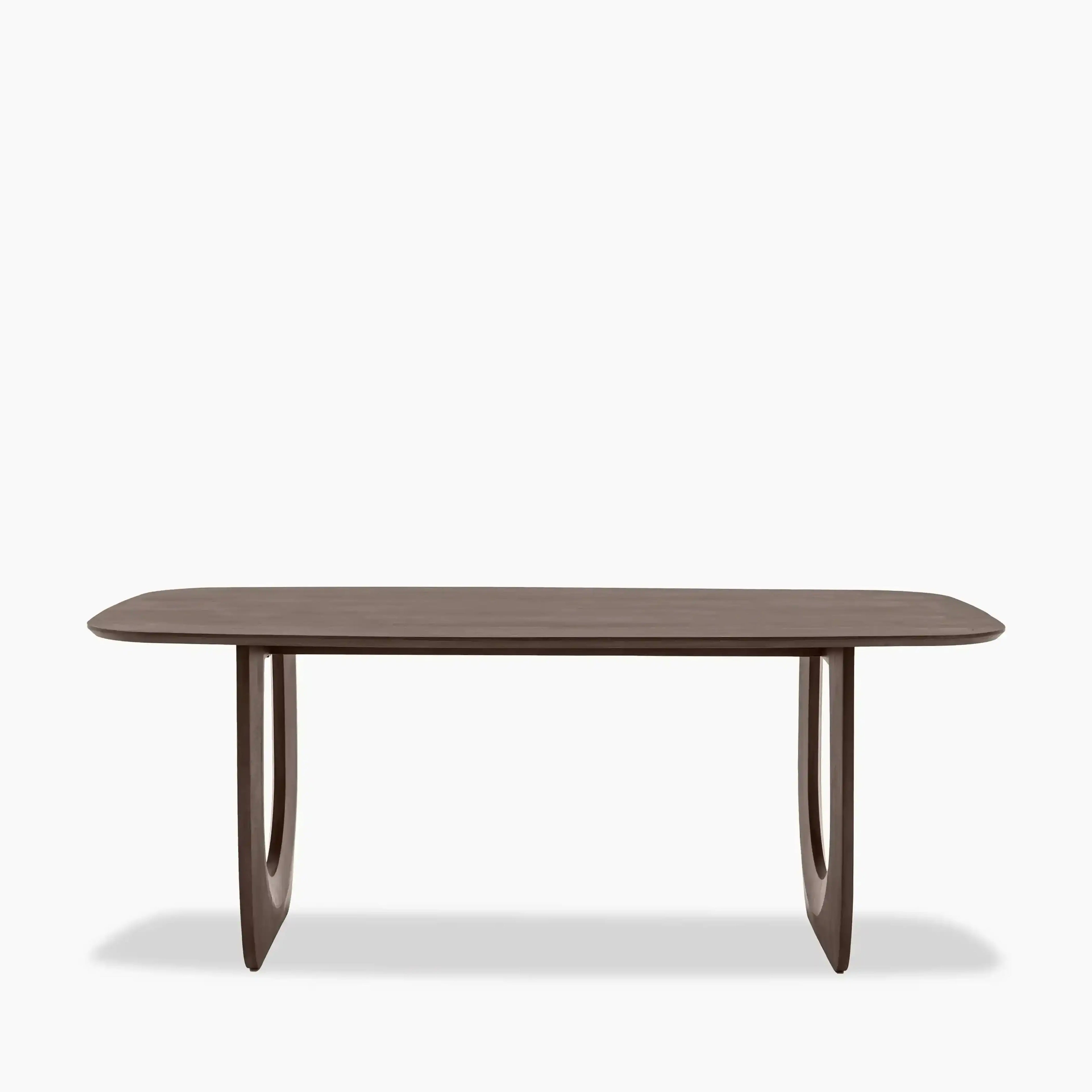 Asher 6 Seat Rectangle Wooden Dining Table | Dark Mango Wood