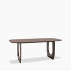 Asher 6 Seat Rectangle Wooden Dining Table | Dark Mango Wood