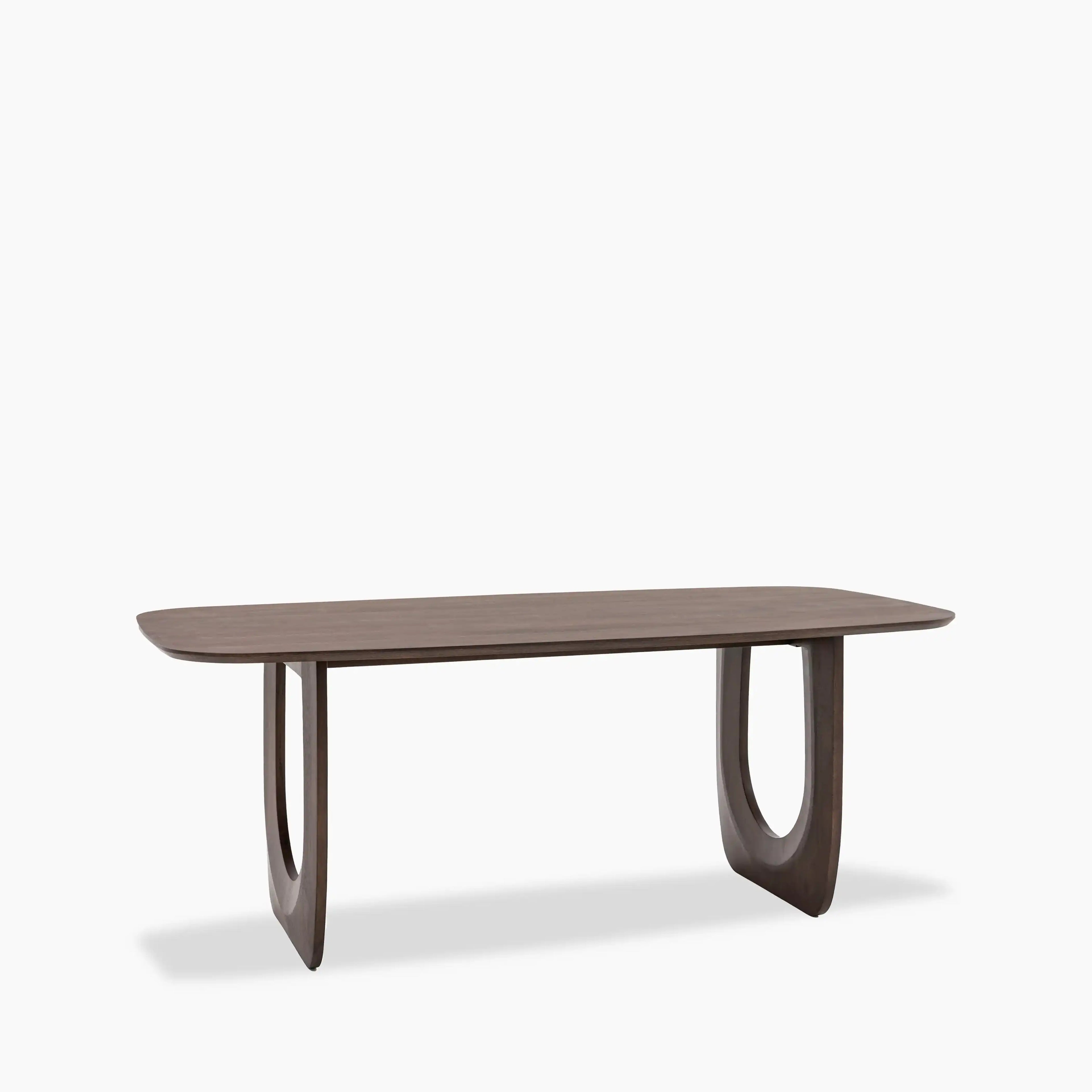 Asher 6 Seat Rectangle Wooden Dining Table | Dark Mango Wood
