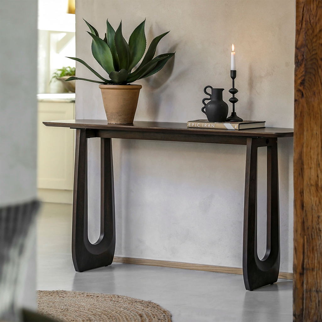 Asher Wooden Console Table | Dark Mango Wood
