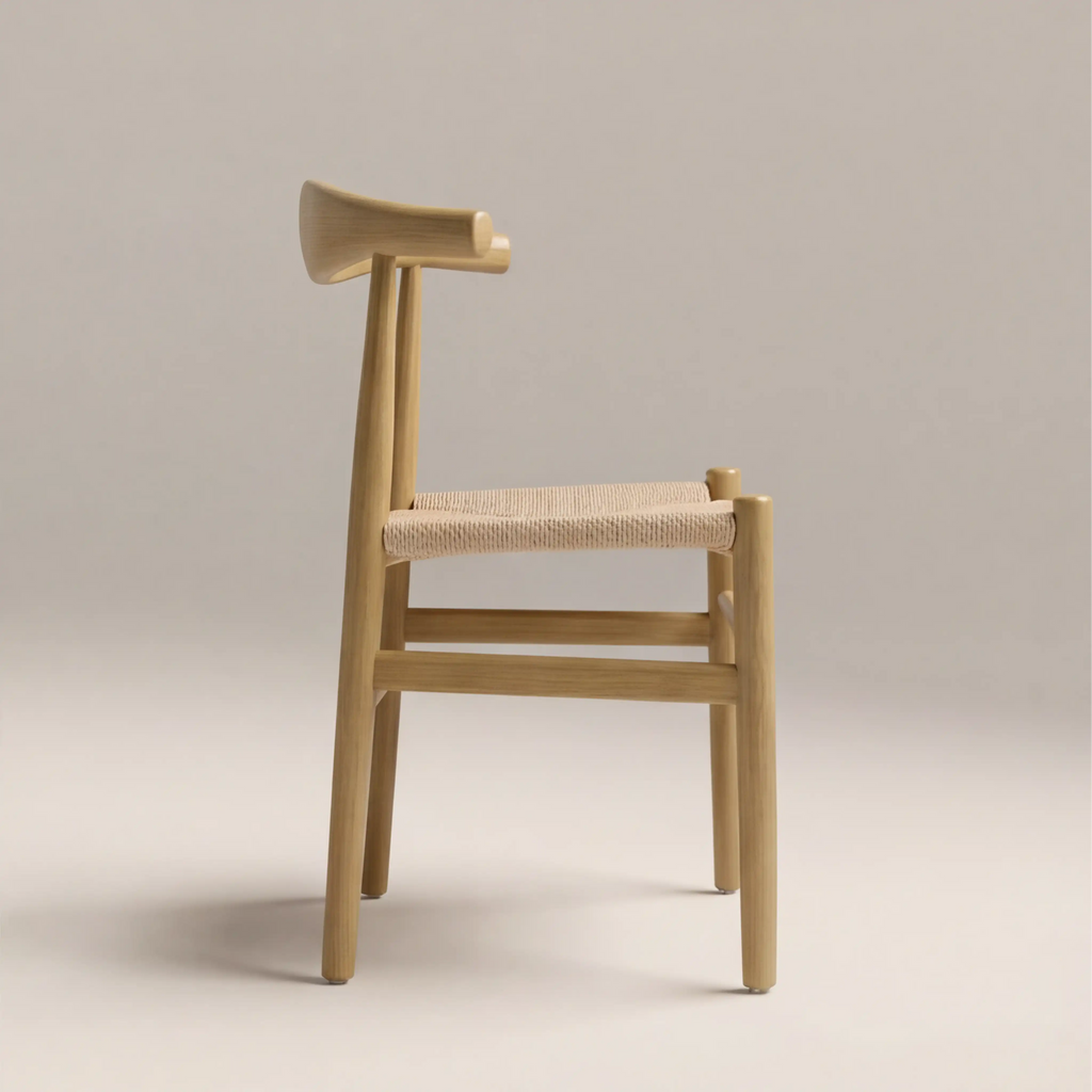 Aalborg Wooden Dining Chair | Natural Weave & Oak
