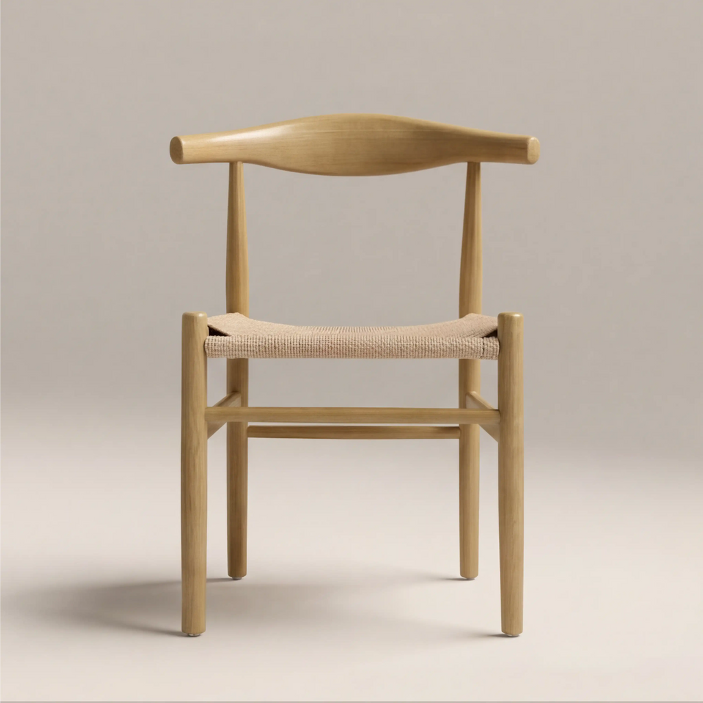 Aalborg Wooden Dining Chair | Natural Weave & Oak