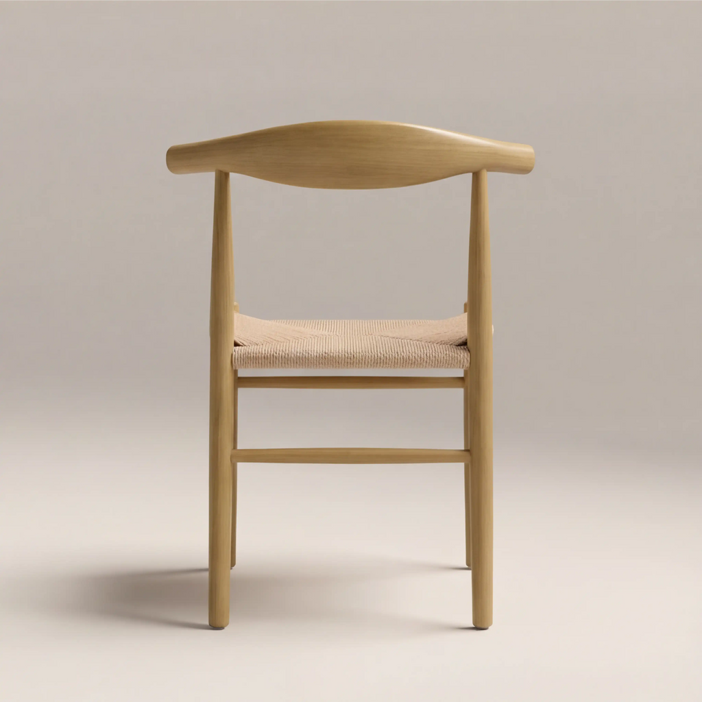 Aalborg Wooden Dining Chair | Natural Weave & Oak