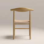 Aalborg Wooden Dining Chair | Natural Weave & Oak