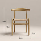Aalborg Wooden Dining Chair | Natural Weave & Oak