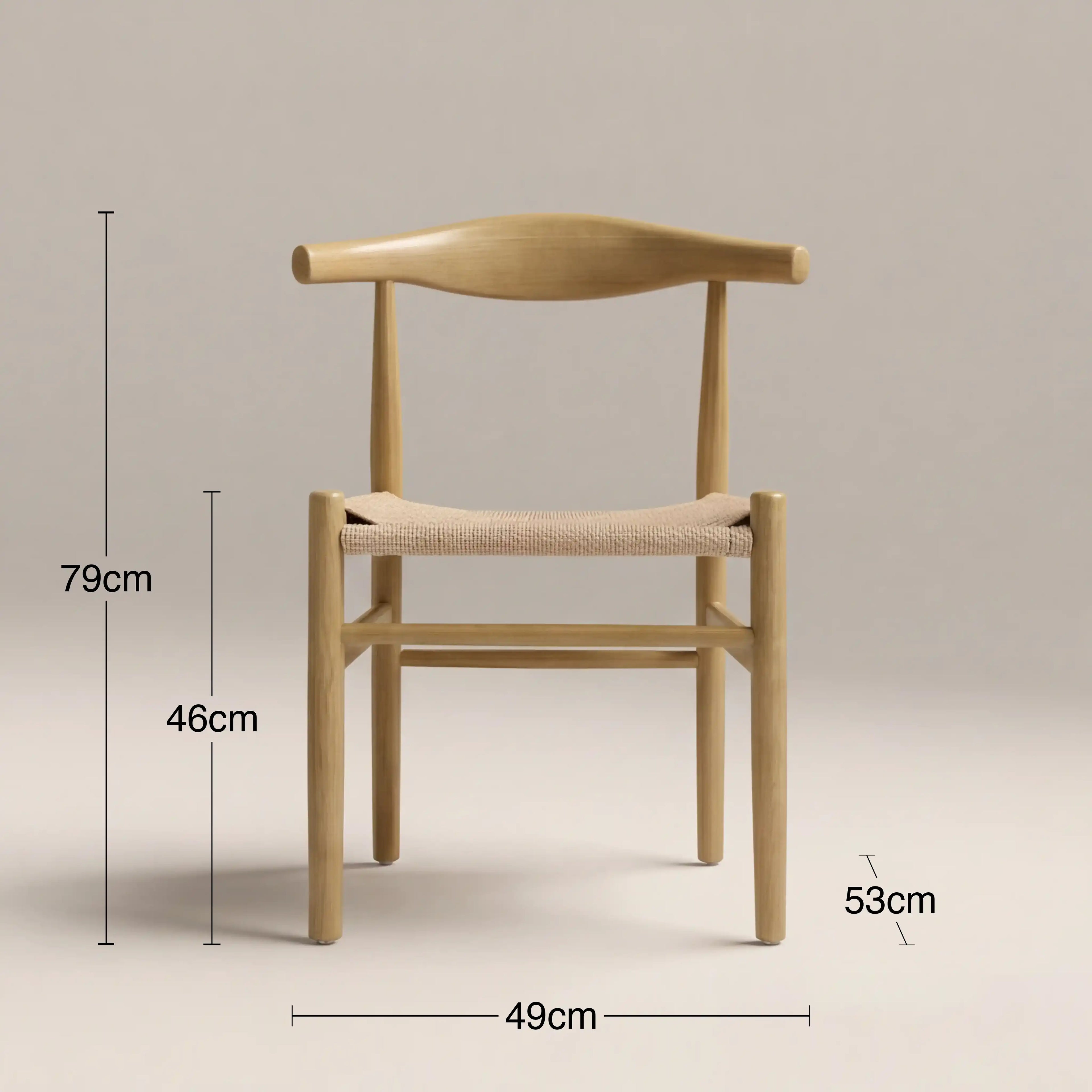 Aalborg Wooden Dining Chair | Natural Weave & Oak