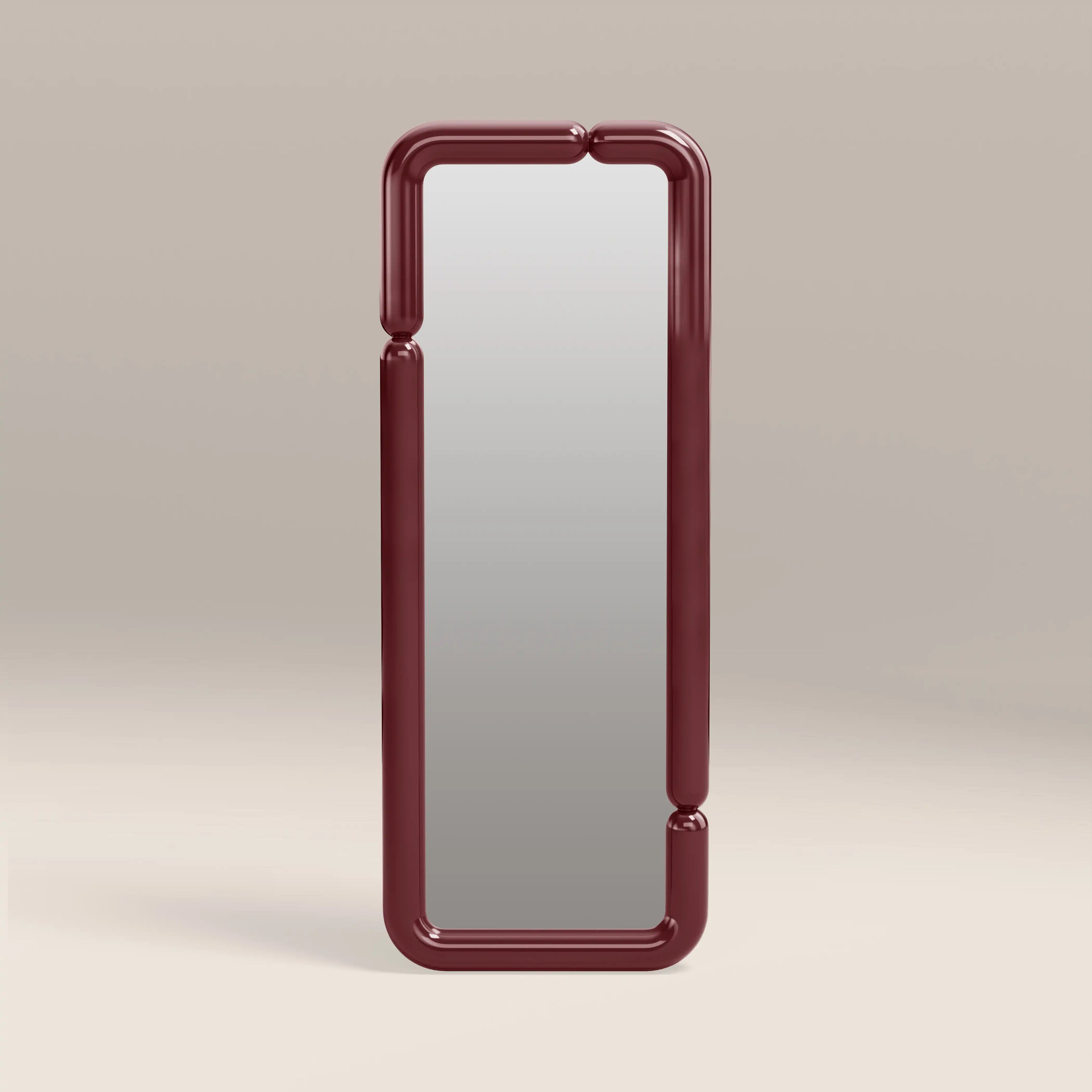Alana Full Length Wall Mirror, 160 x 60 cm| High Gloss Burgundy
