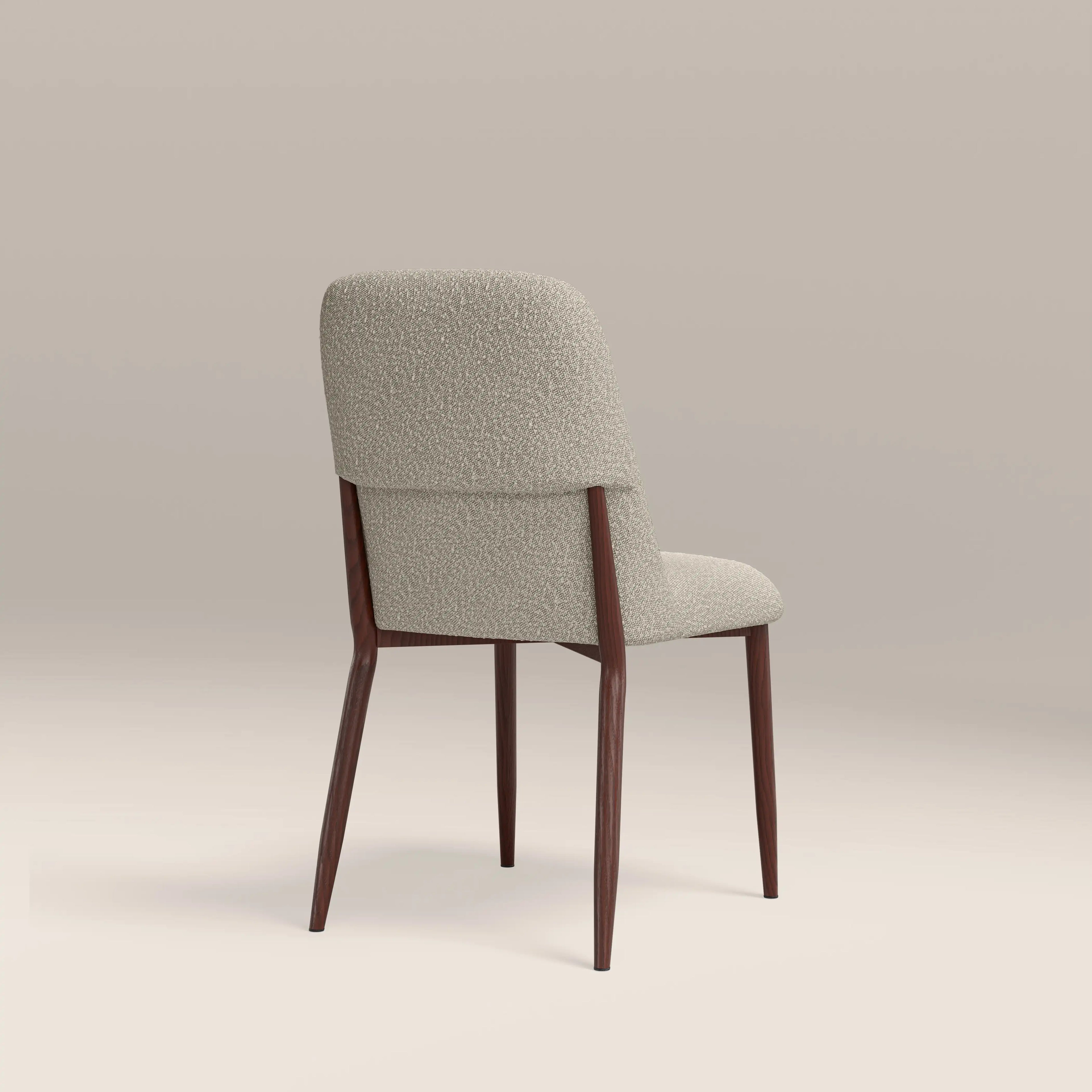 Amari Dining Chair | Speckled Stone Sustainable Boucle & Walnut
