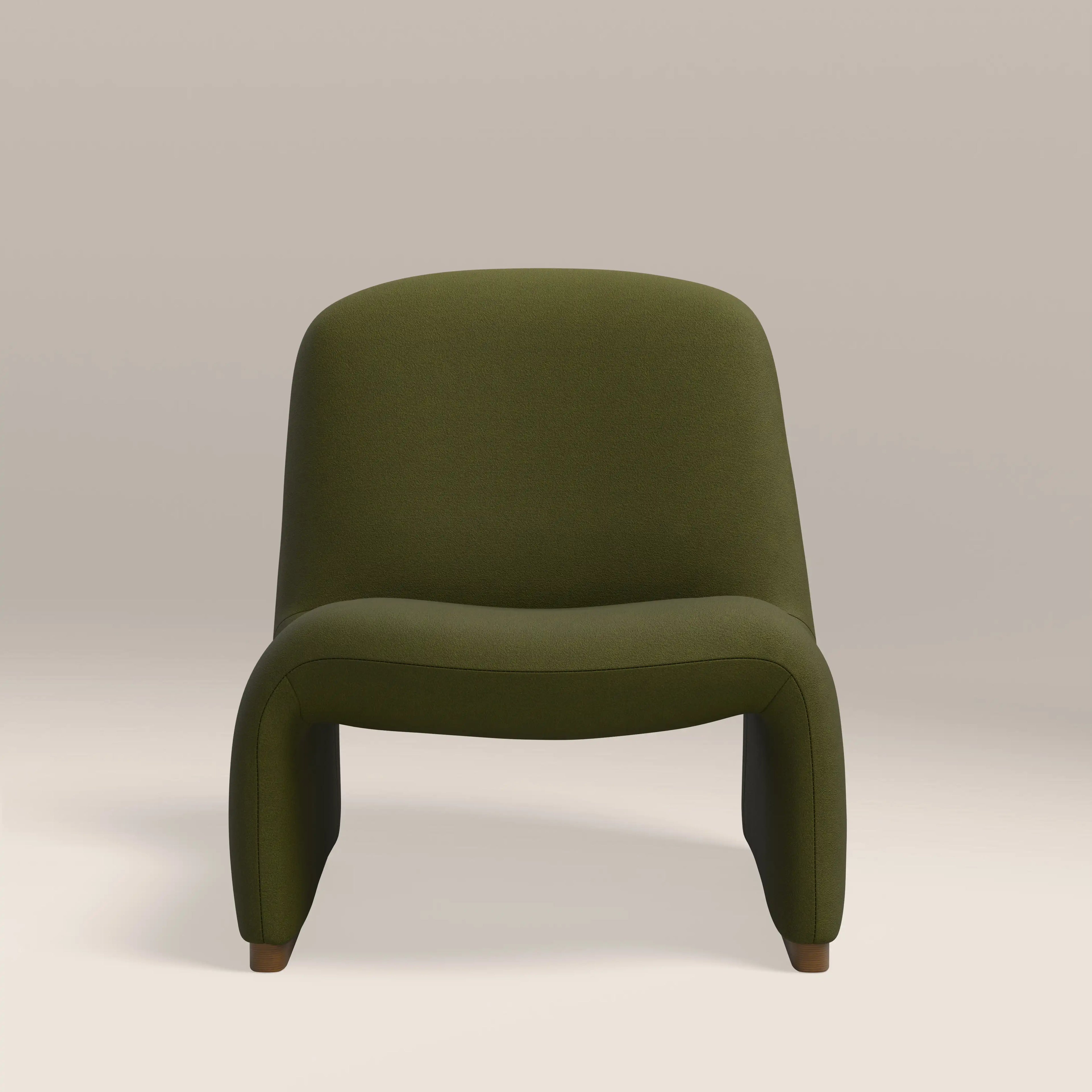 Arlet Accent Chair | Olive Green Sustainable Velvet & Walnut