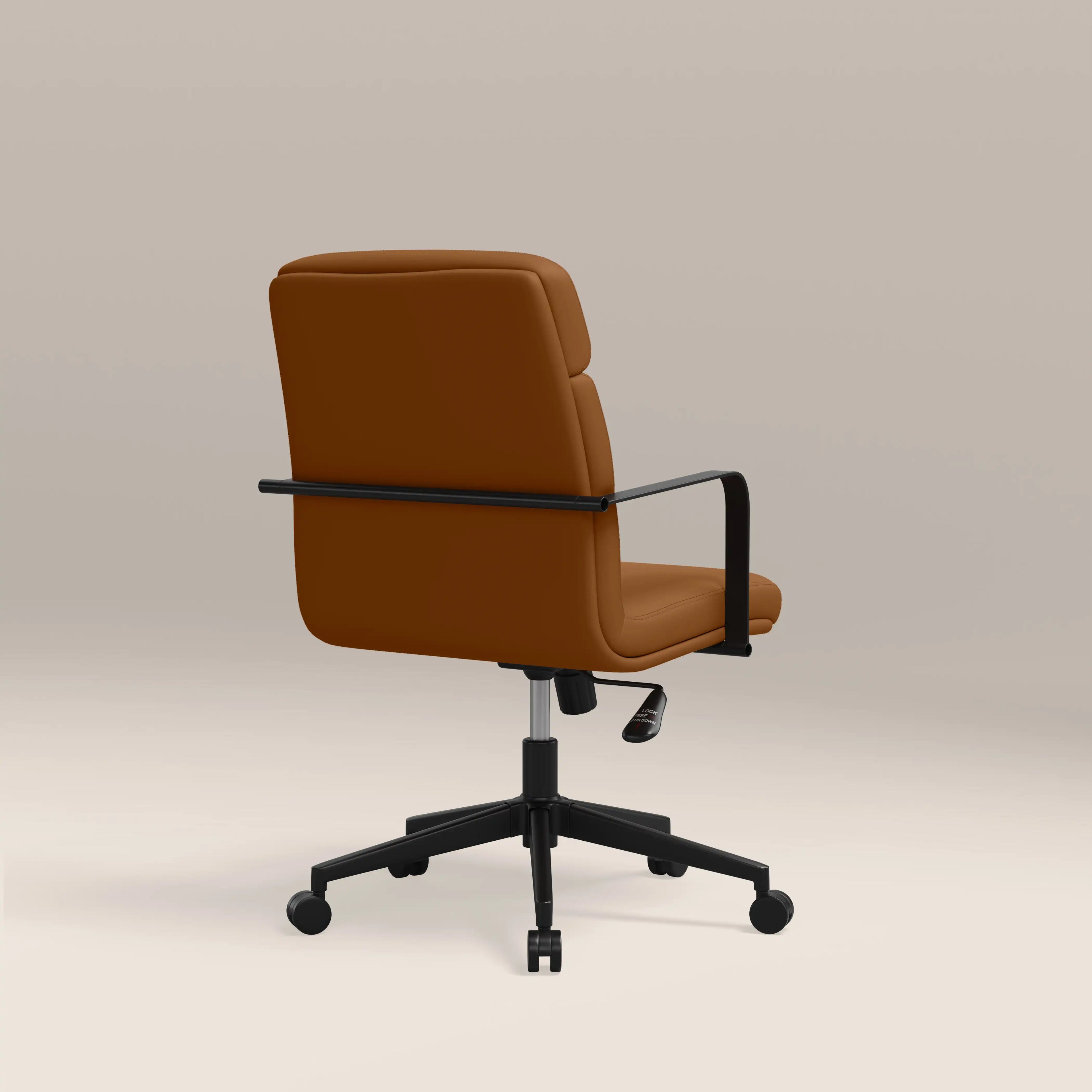 Blaire Office Chair | Tuscan Tan Faux Leather & Black