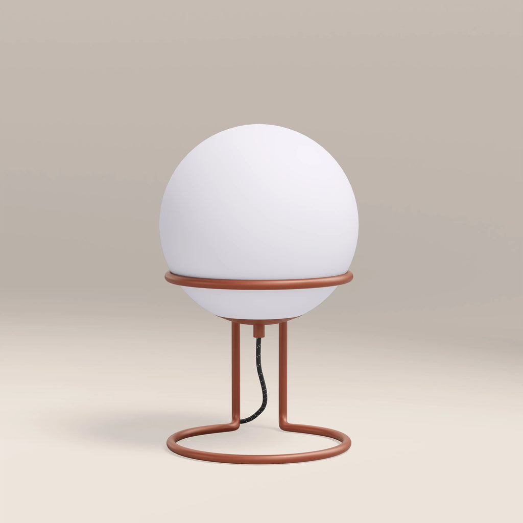 Bodie Table Lamp | Opaque & Rust Red