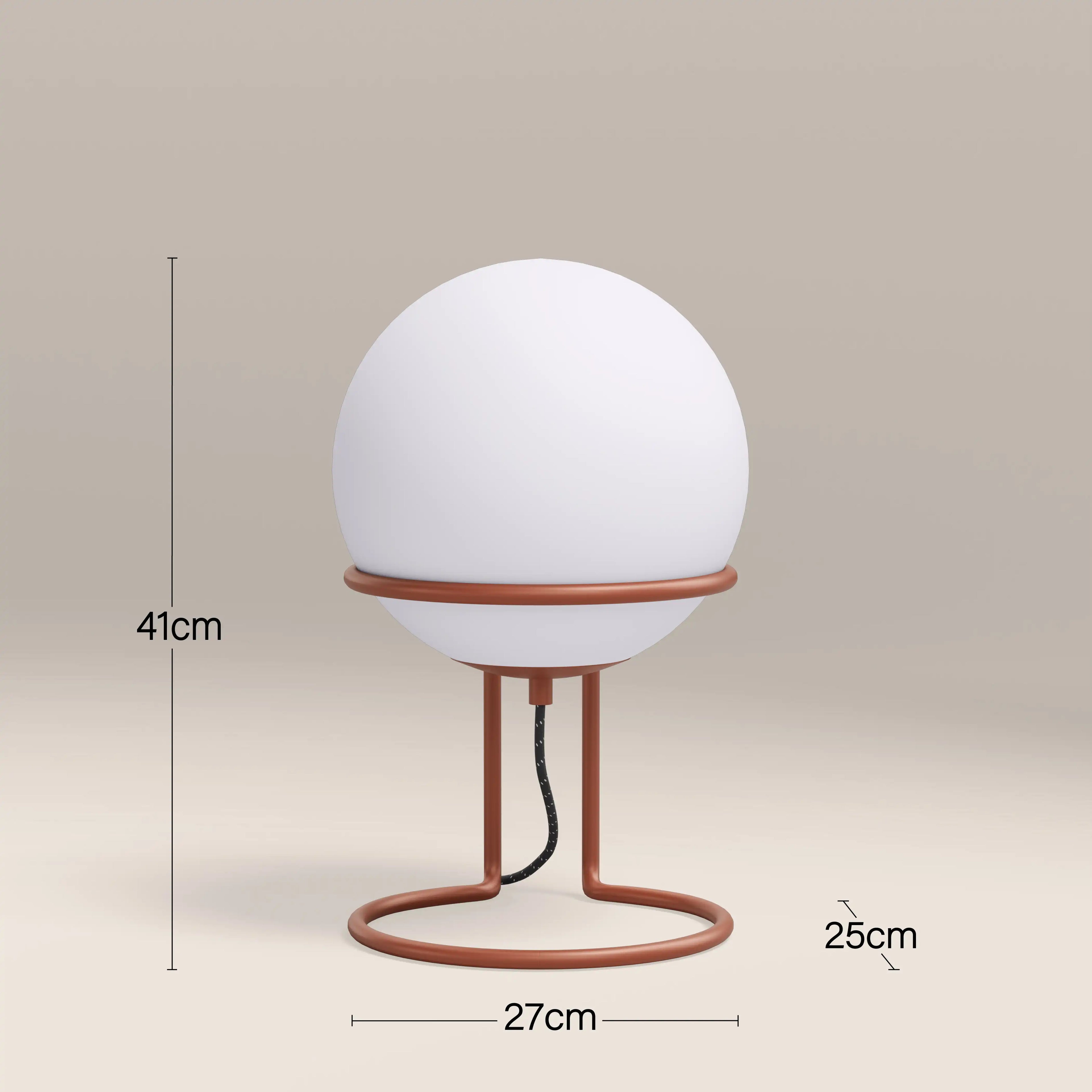 Bodie Table Lamp | Opaque & Rust Red