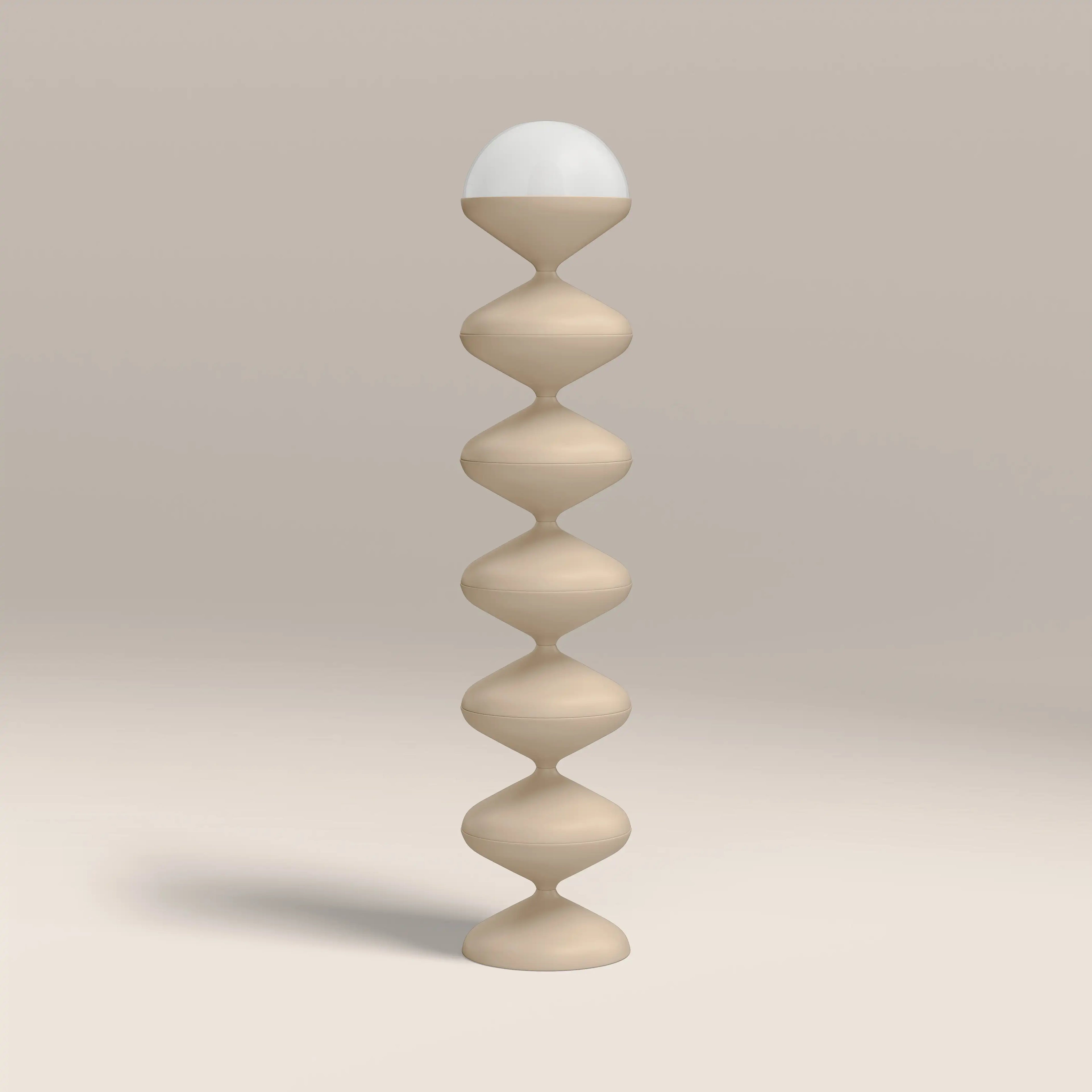 Brandon Floor Lamp | Opaque & Taupe