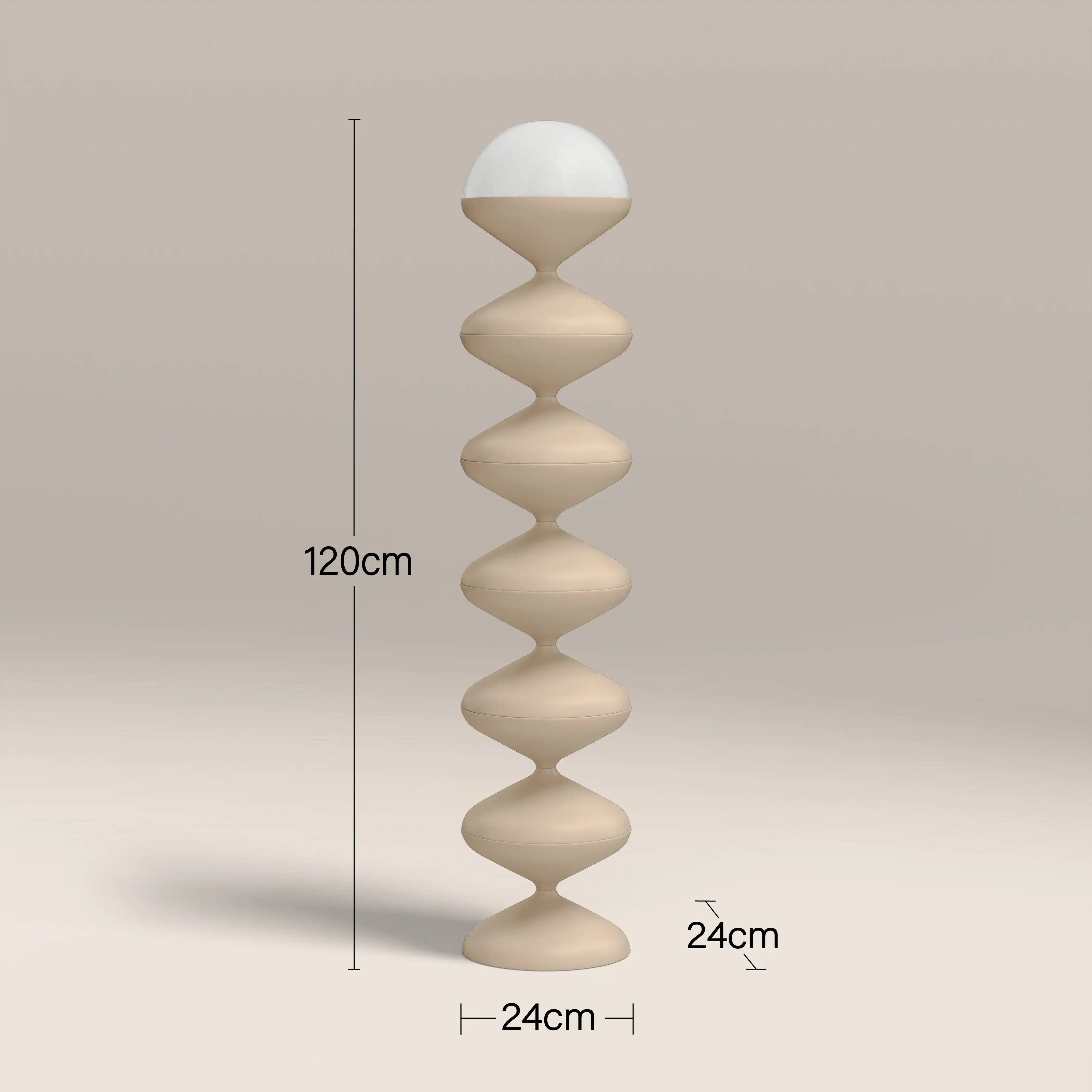 Brandon Floor Lamp | Opaque & Taupe