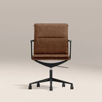 Bria Office Chair | Vintage Tan Faux Leather & Black