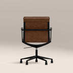 Bria Office Chair | Vintage Tan Faux Leather & Black
