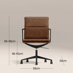Bria Office Chair | Vintage Tan Faux Leather & Black