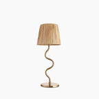 Davis Table Lamp | Natural Raffia & Brass