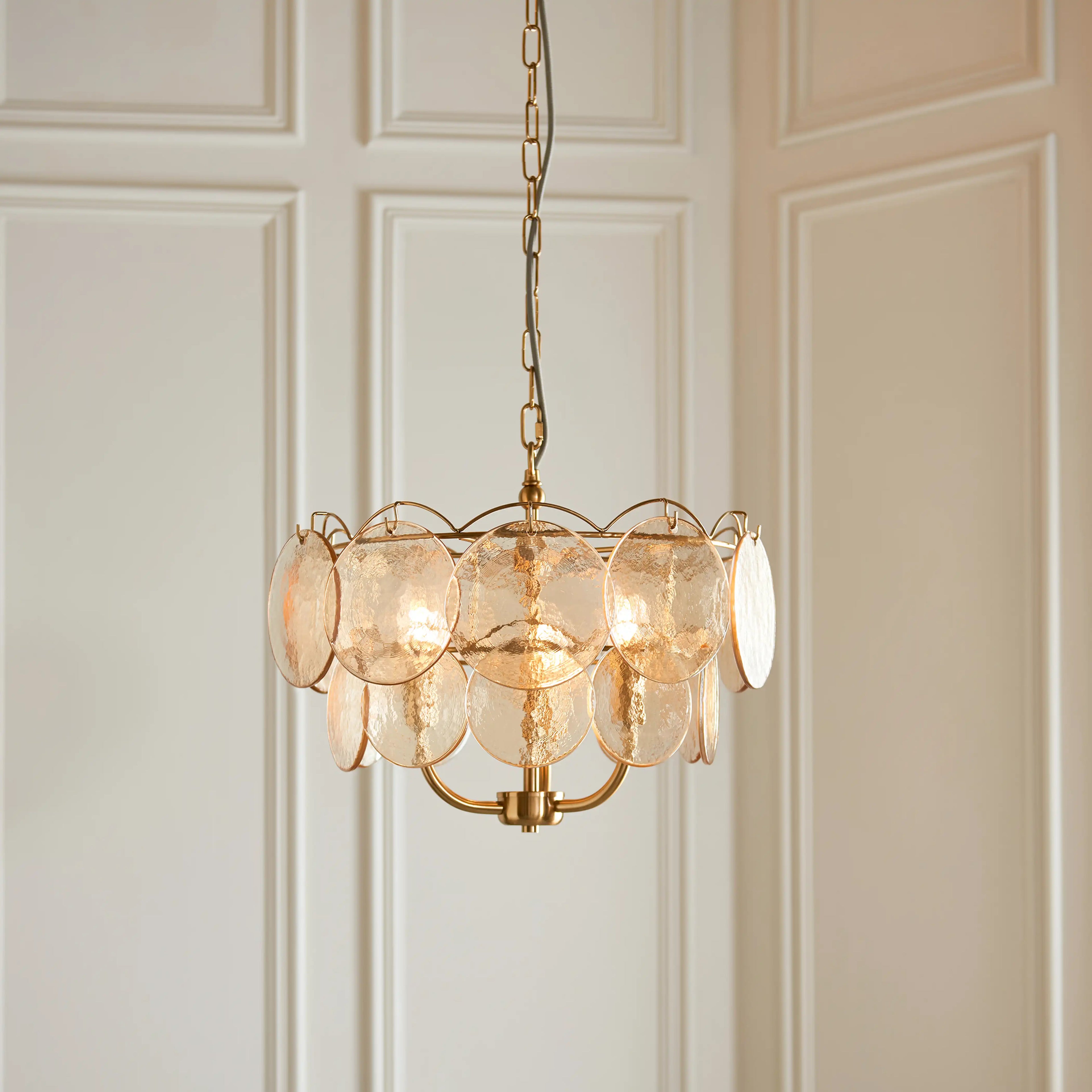 Lenora 3 Light Pendant Light | Brass