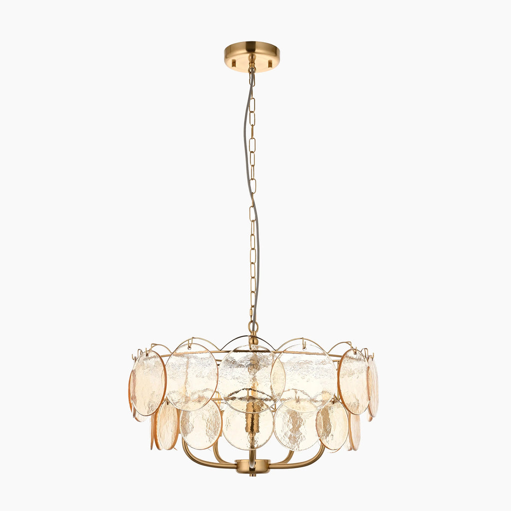 Lenora 5 Light Pendant Light | Brass