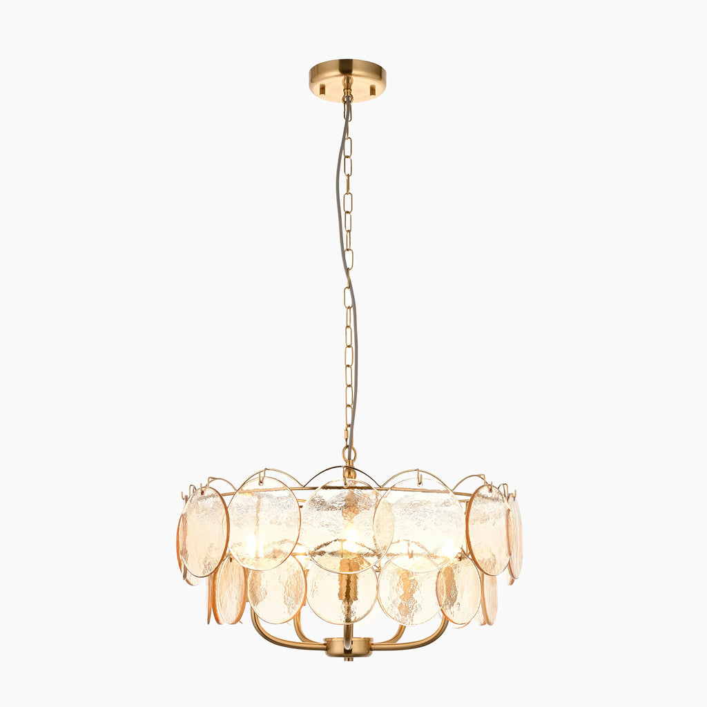 Lenora 5 Light Pendant Light | Brass