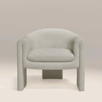Findlay Armchair | Speckled Stone Sustainable Boucle & Walnut