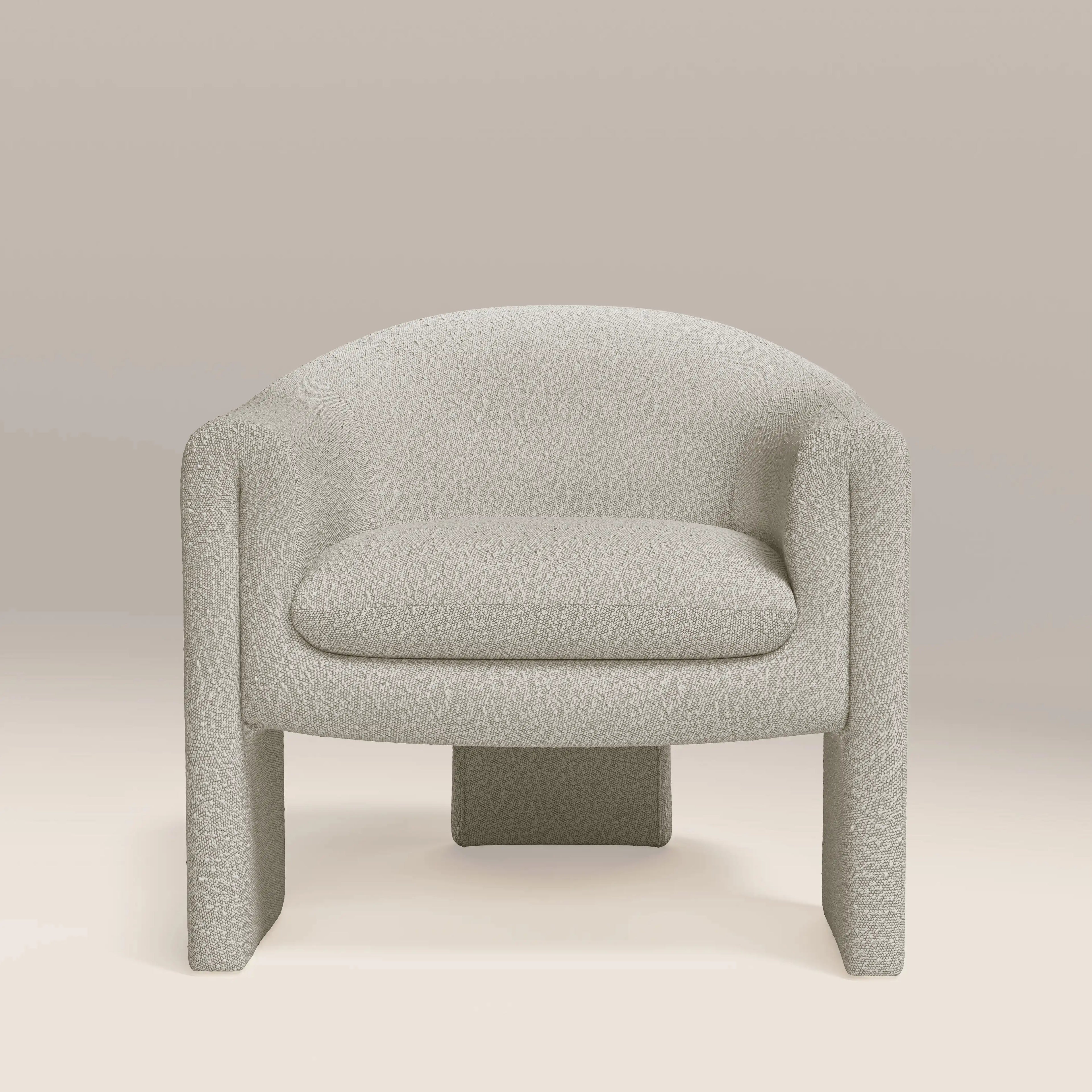 Findlay Armchair | Speckled Stone Sustainable Boucle & Walnut