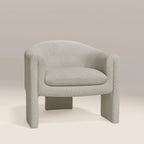 Findlay Armchair | Speckled Stone Sustainable Boucle & Walnut