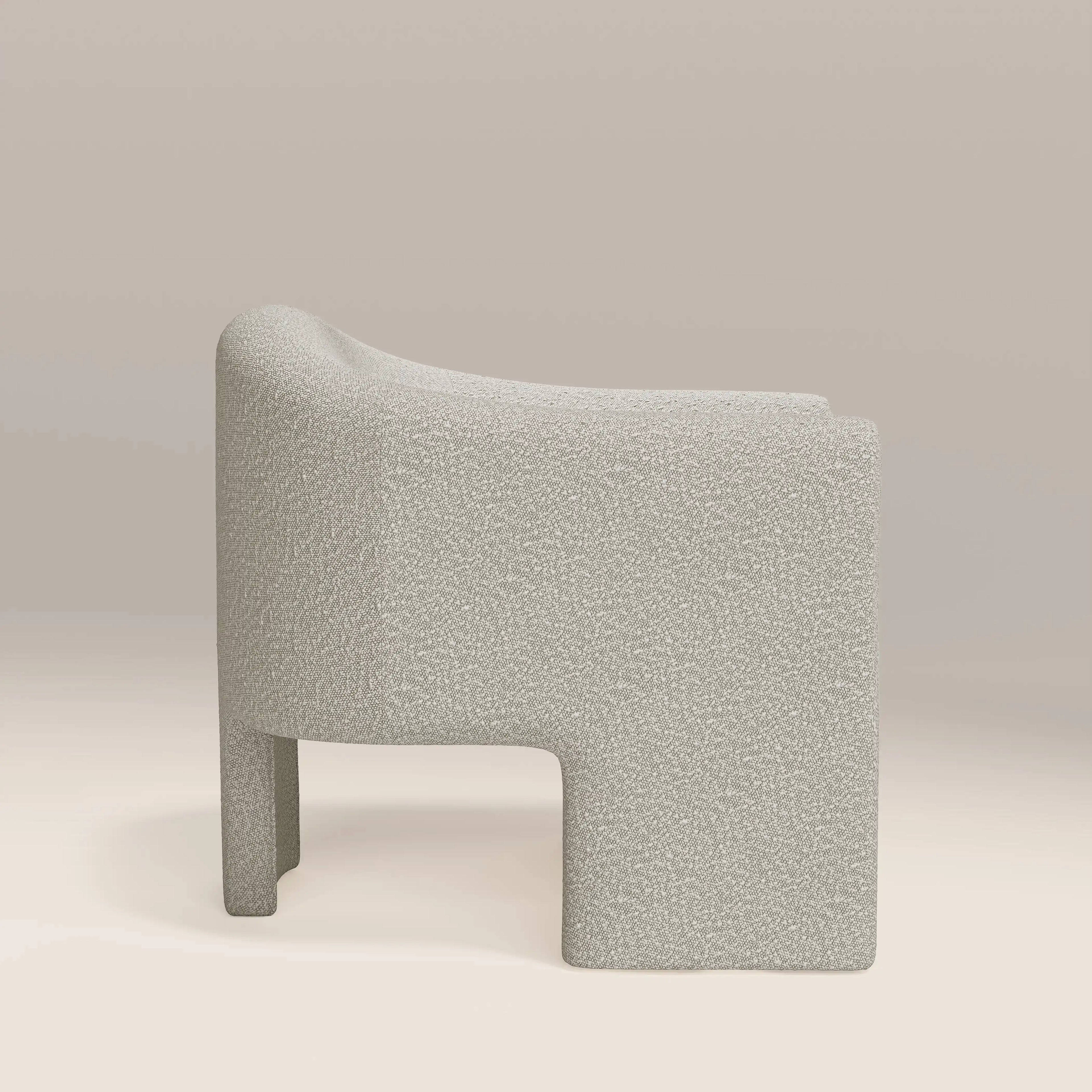Findlay Armchair | Speckled Stone Sustainable Boucle & Walnut