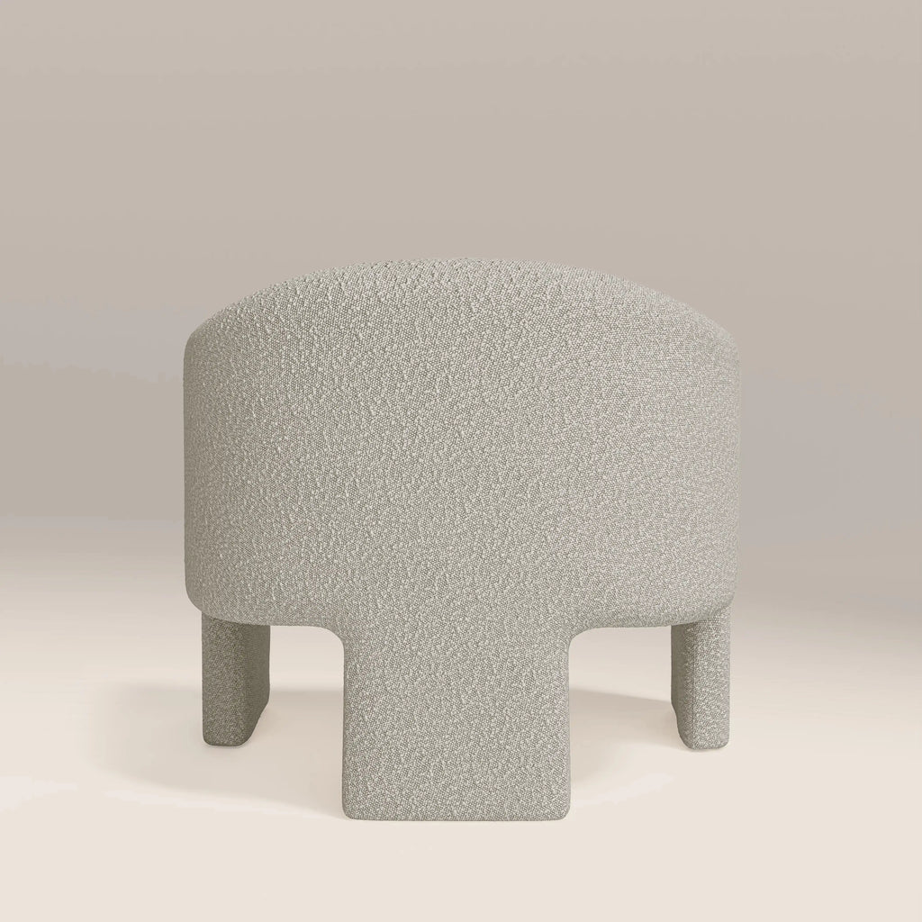 Findlay Armchair | Speckled Stone Sustainable Boucle & Walnut