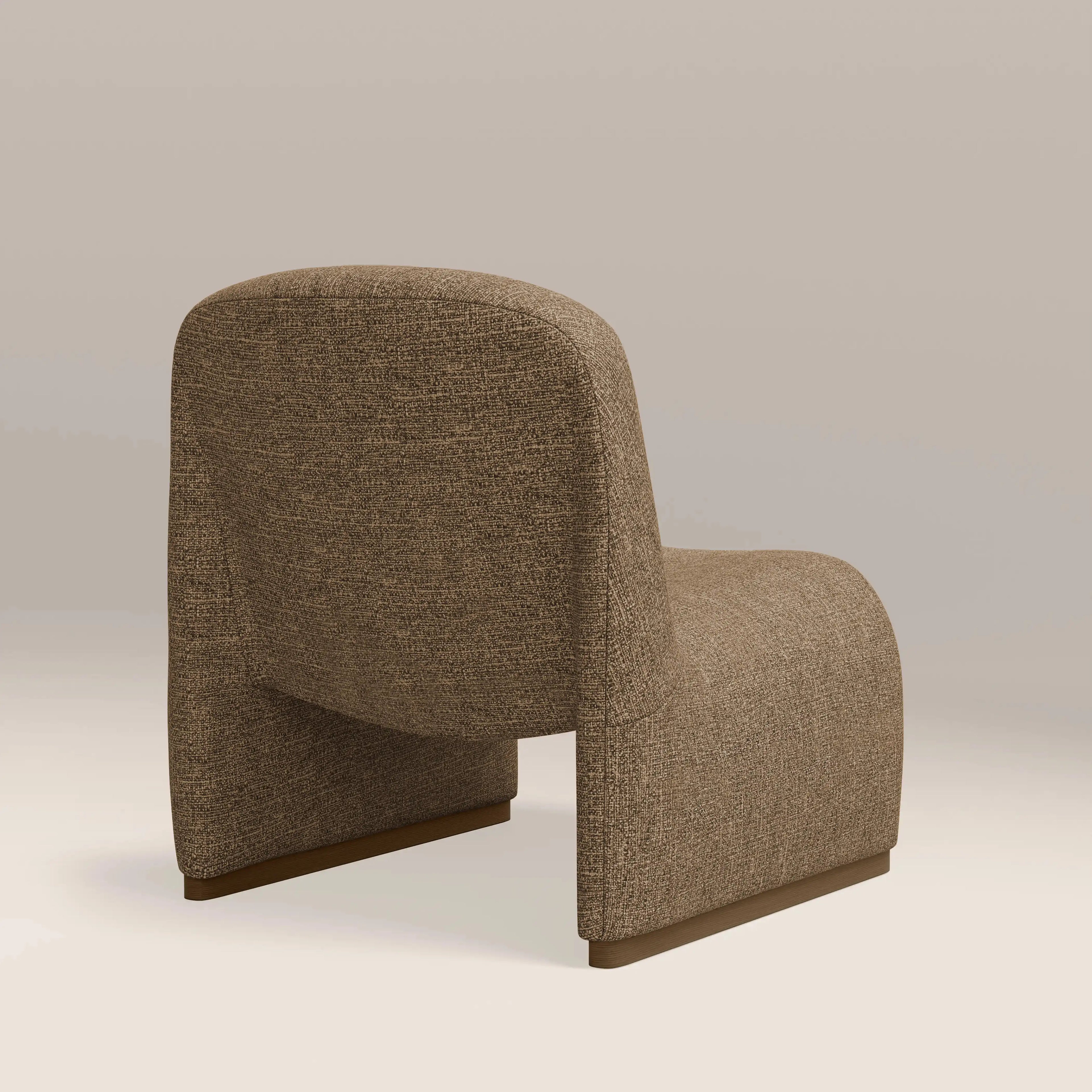 Arlet Accent Chair | Speckled Cappuccino Boucle & Walnut