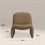 Arlet Accent Chair | Speckled Cappuccino Boucle & Walnut