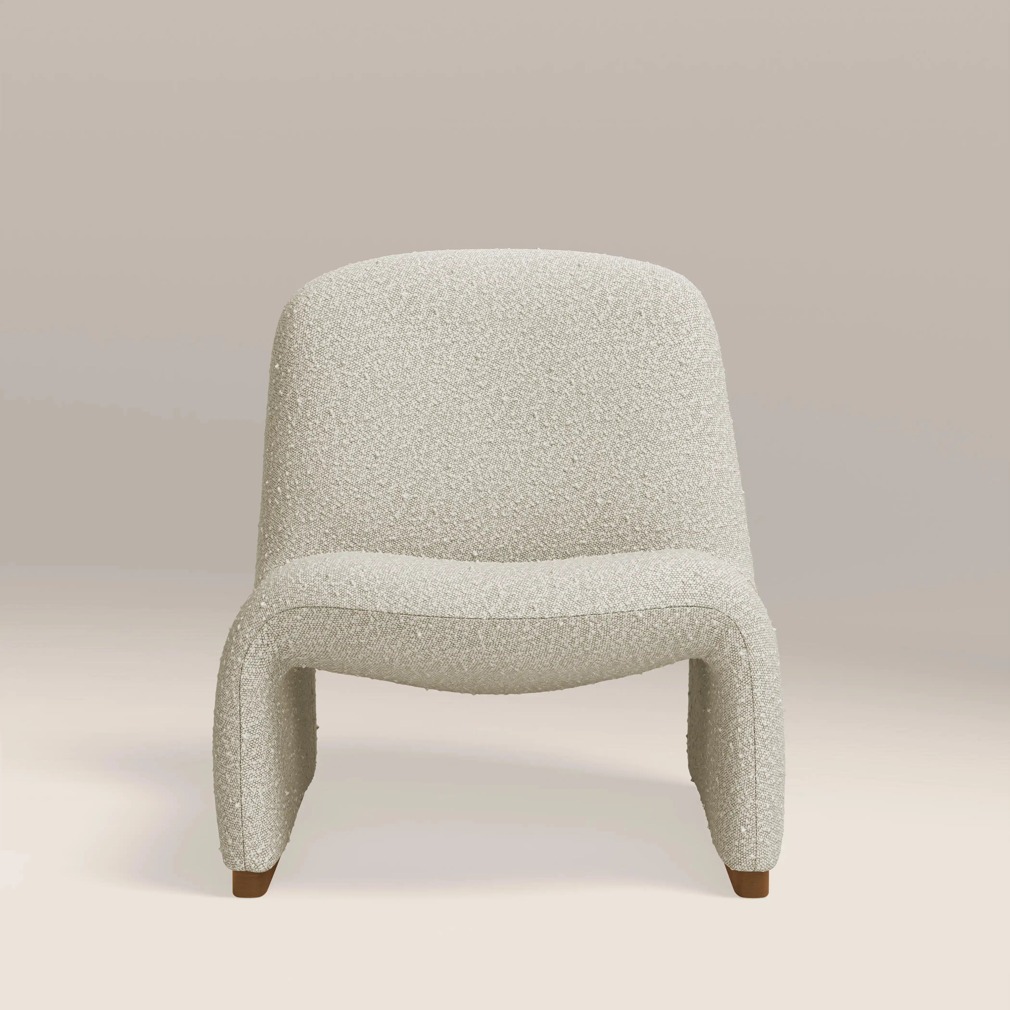 Arlet Accent Chair | Speckled Stone Sustainable Boucle & Walnut