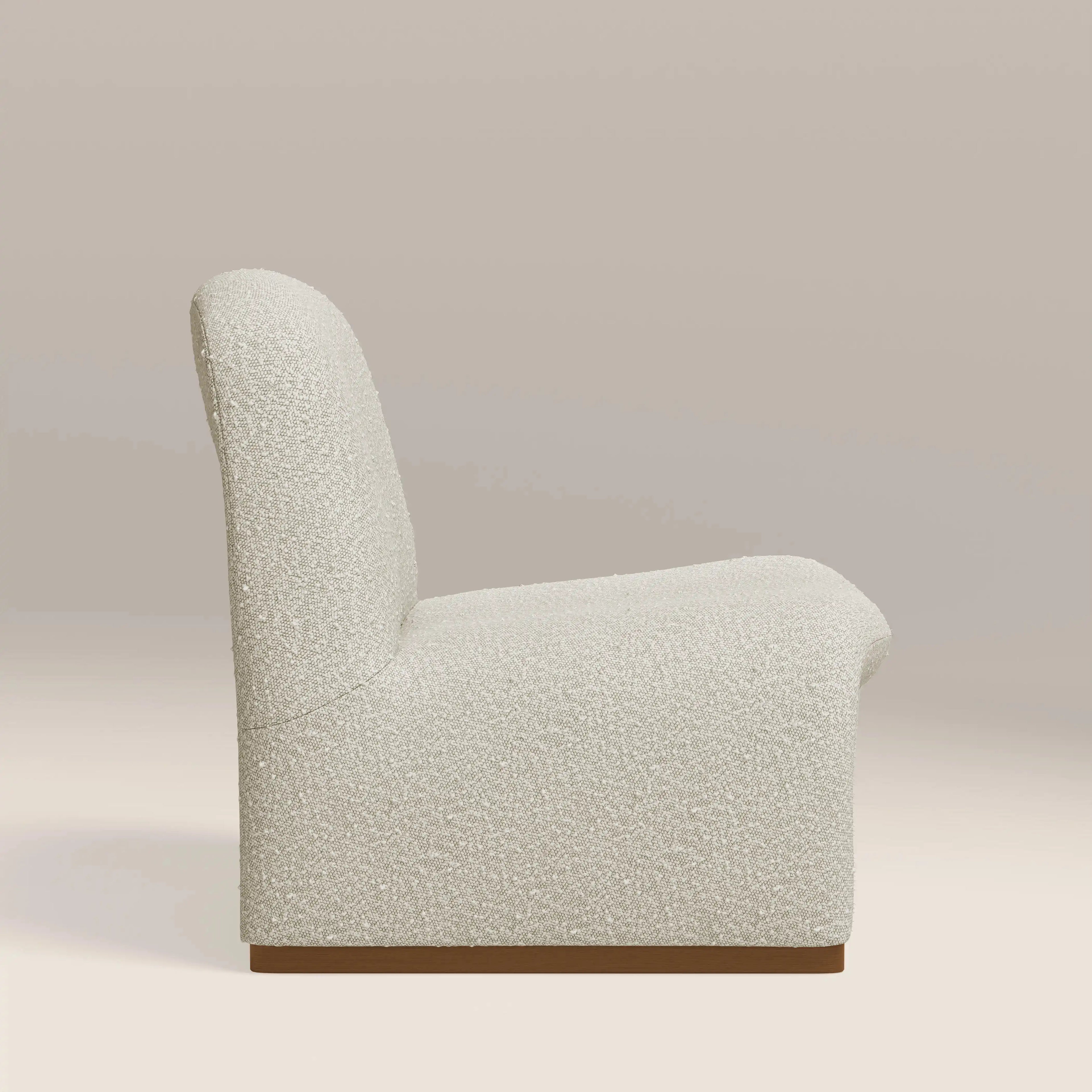 Arlet Accent Chair | Speckled Stone Sustainable Boucle & Walnut