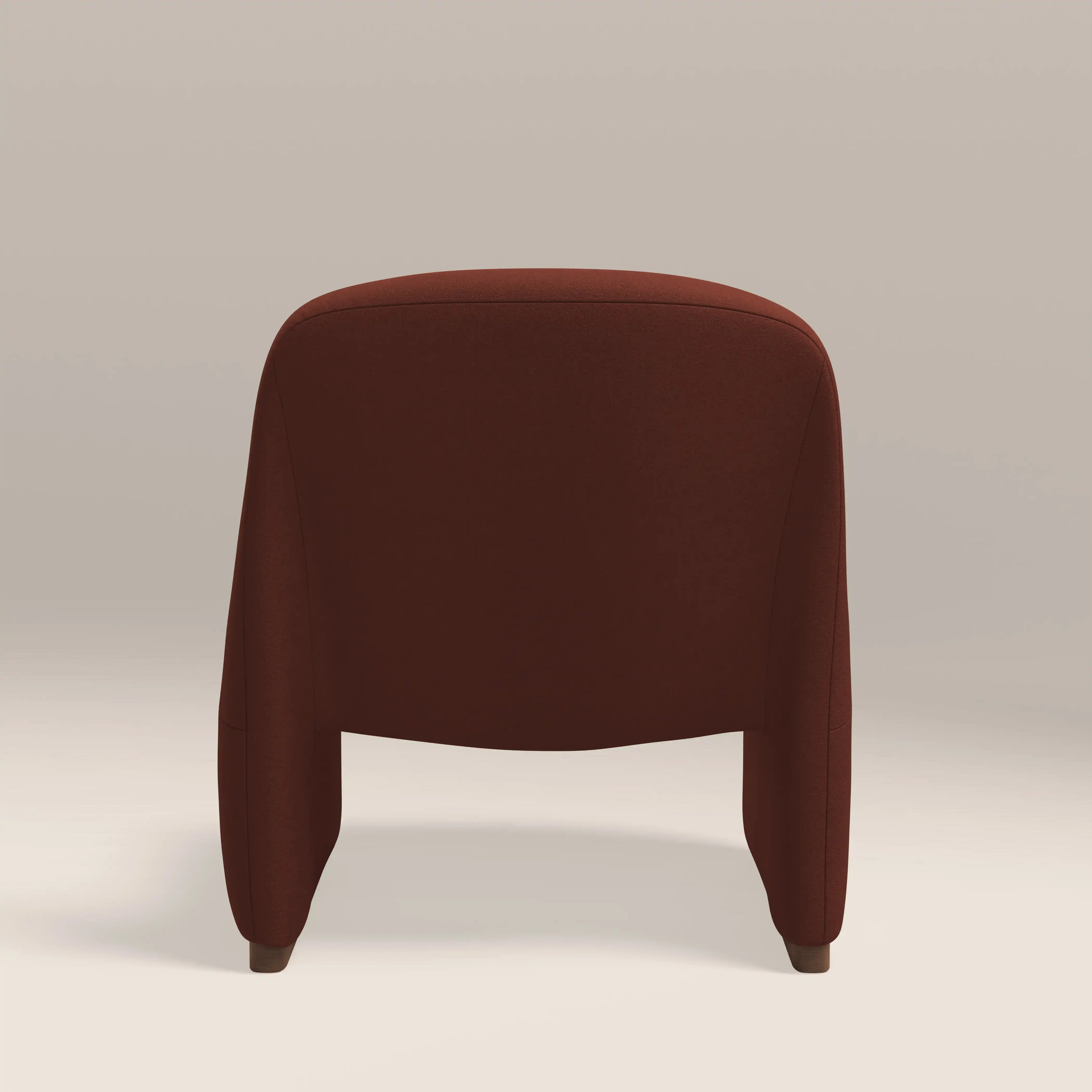 Arlet Accent Chair | Rust Red Sustainable Velvet & Walnut