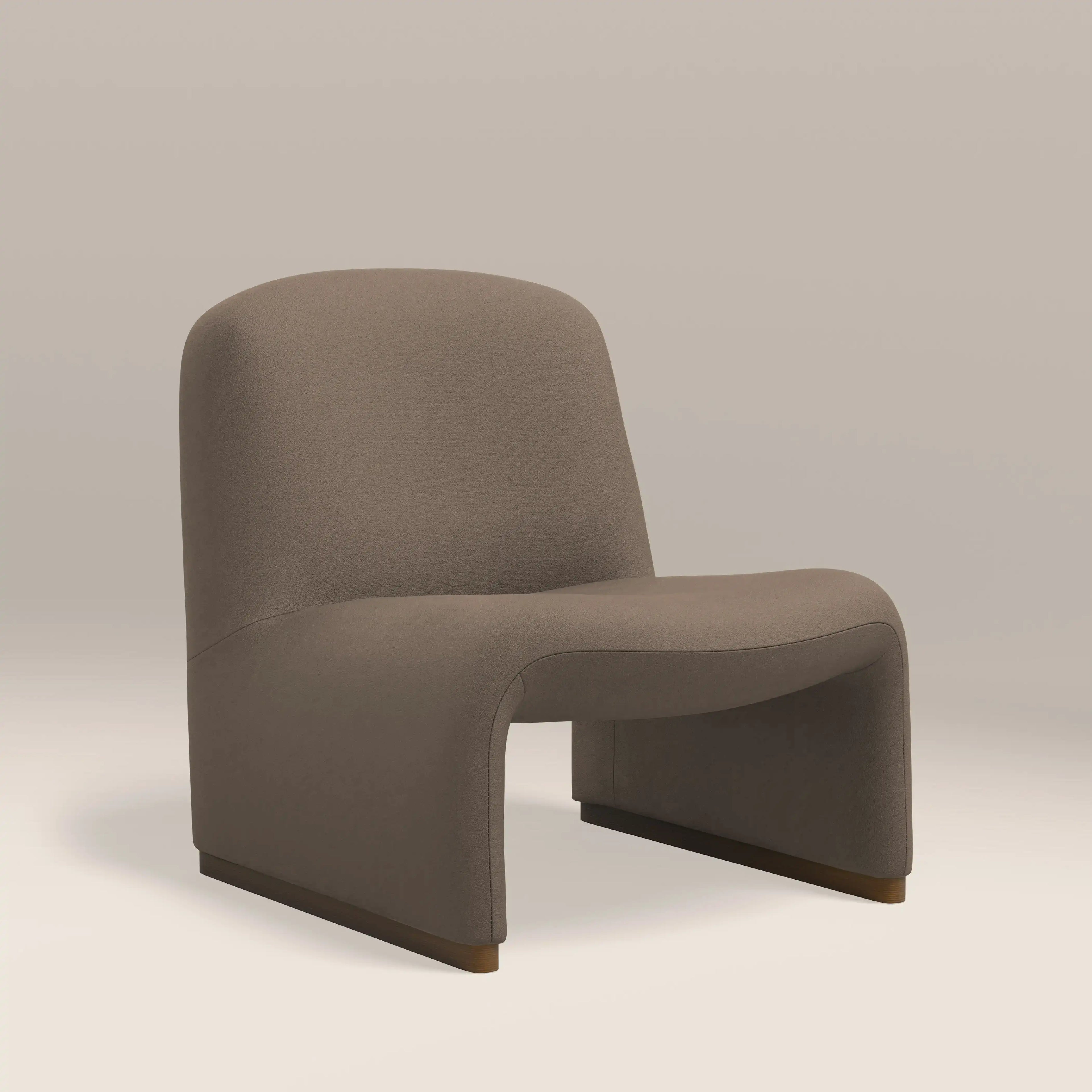 Arlet Accent Chair | Truffle Brown Sustainable Mohair Velvet & Walnut