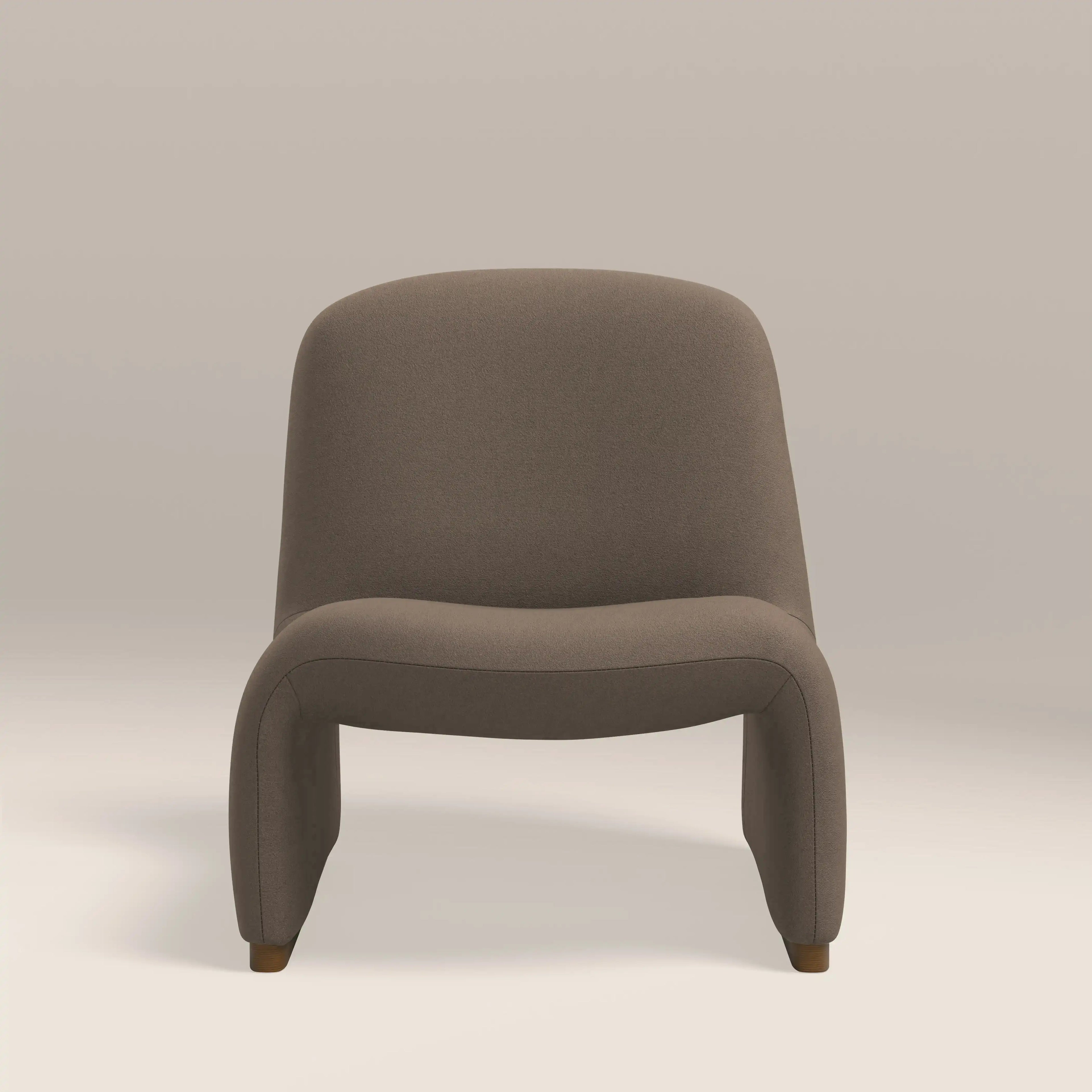 Arlet Accent Chair | Truffle Brown Sustainable Mohair Velvet & Walnut