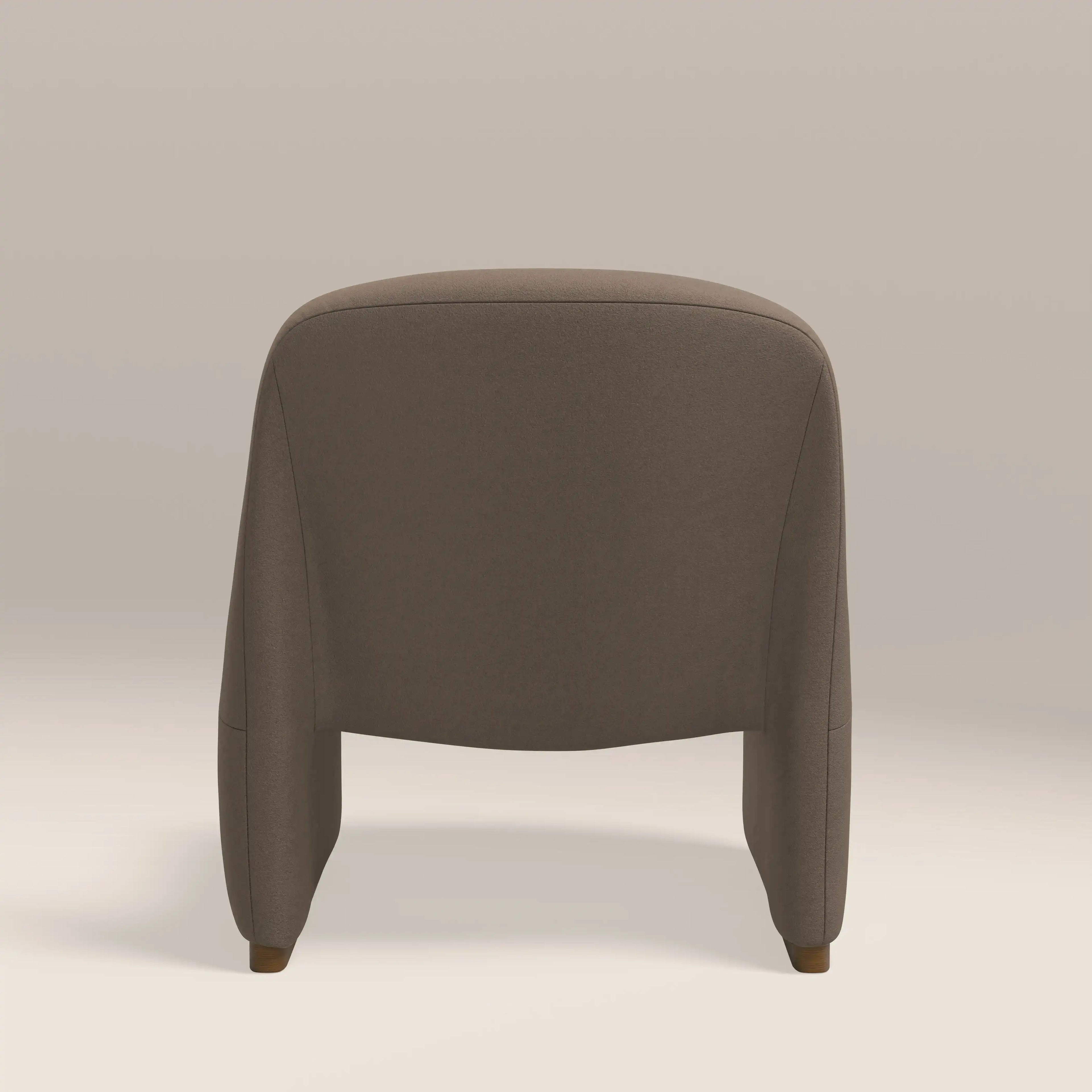 Arlet Accent Chair | Truffle Brown Sustainable Mohair Velvet & Walnut