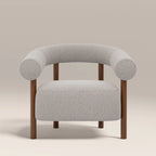 Cielo Armchair | Speckled Stone Sustainable Boucle & Walnut