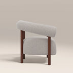 Cielo Armchair | Speckled Stone Sustainable Boucle & Walnut