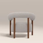Cielo Armchair | Speckled Stone Sustainable Boucle & Walnut