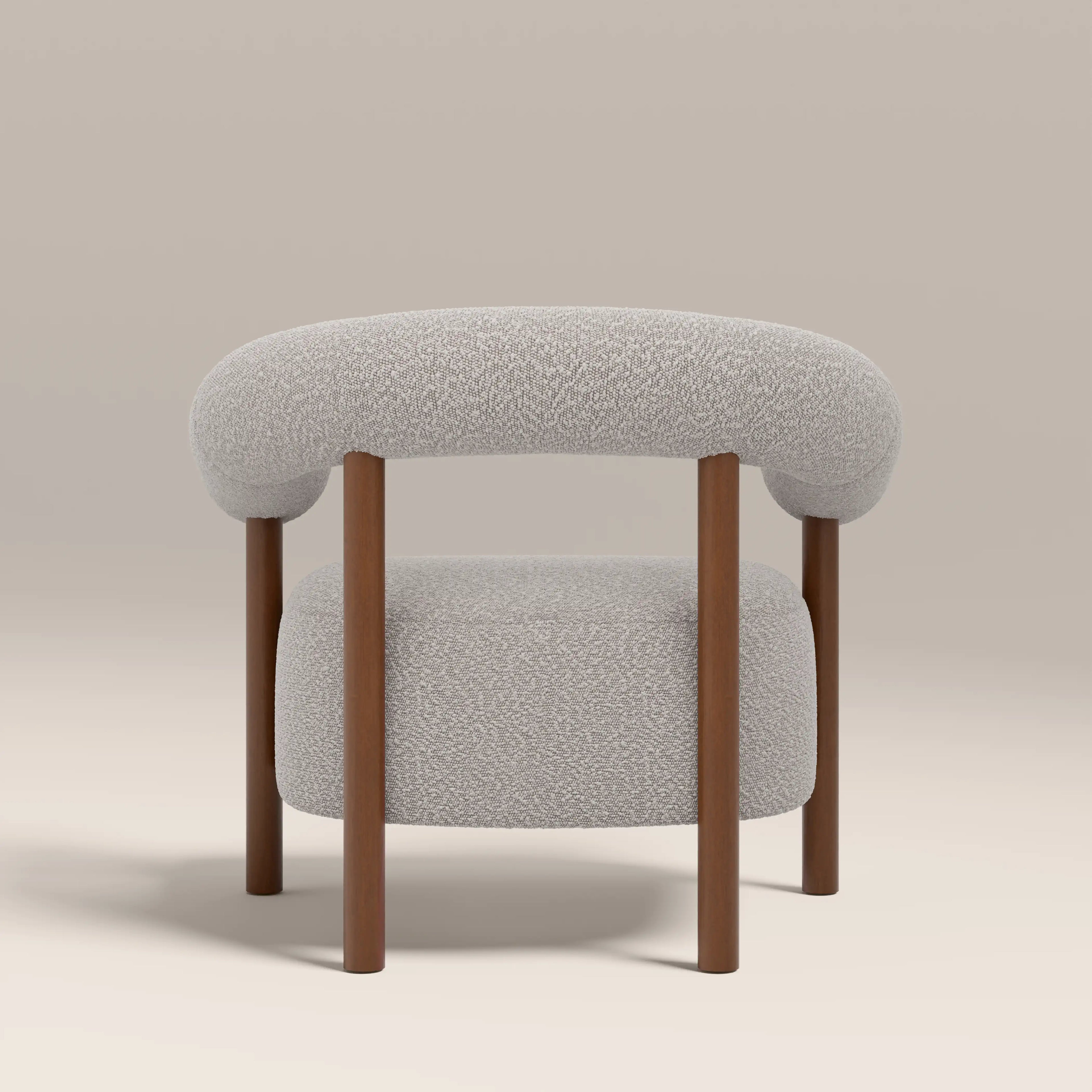 Cielo Armchair | Speckled Stone Sustainable Boucle & Walnut