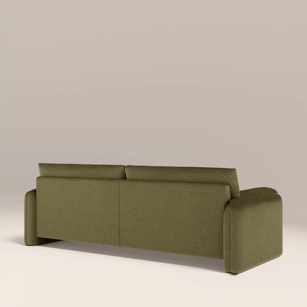 Haven 3 Seater Sofa | Moss Green Sustainable Mohair Velvet