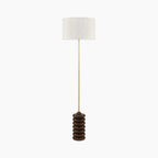 Elodie Floor Lamp | Natural Linen & Walnut