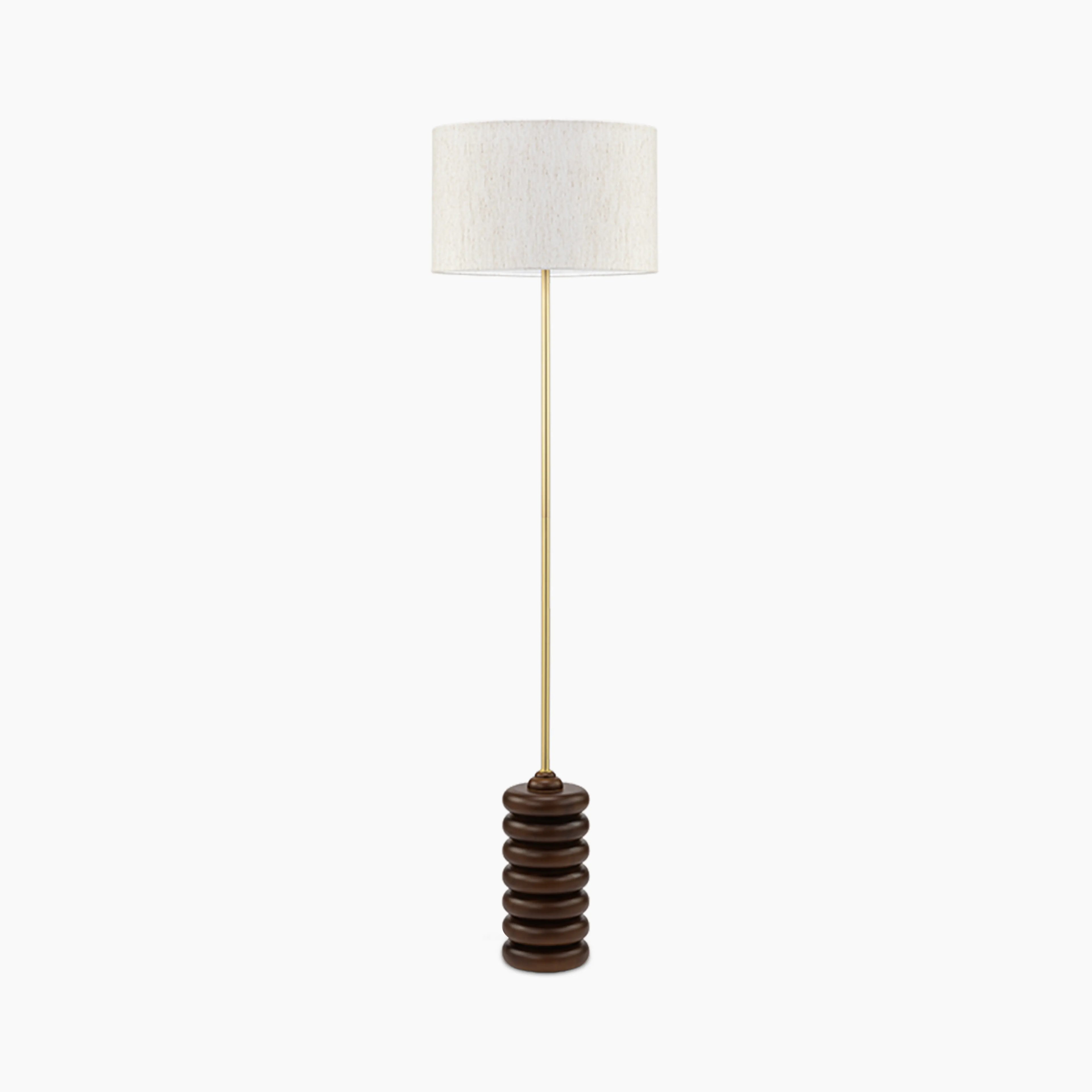 Elodie Floor Lamp | Natural Linen & Walnut