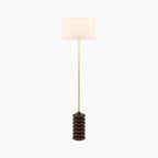 Elodie Floor Lamp | Natural Linen & Walnut