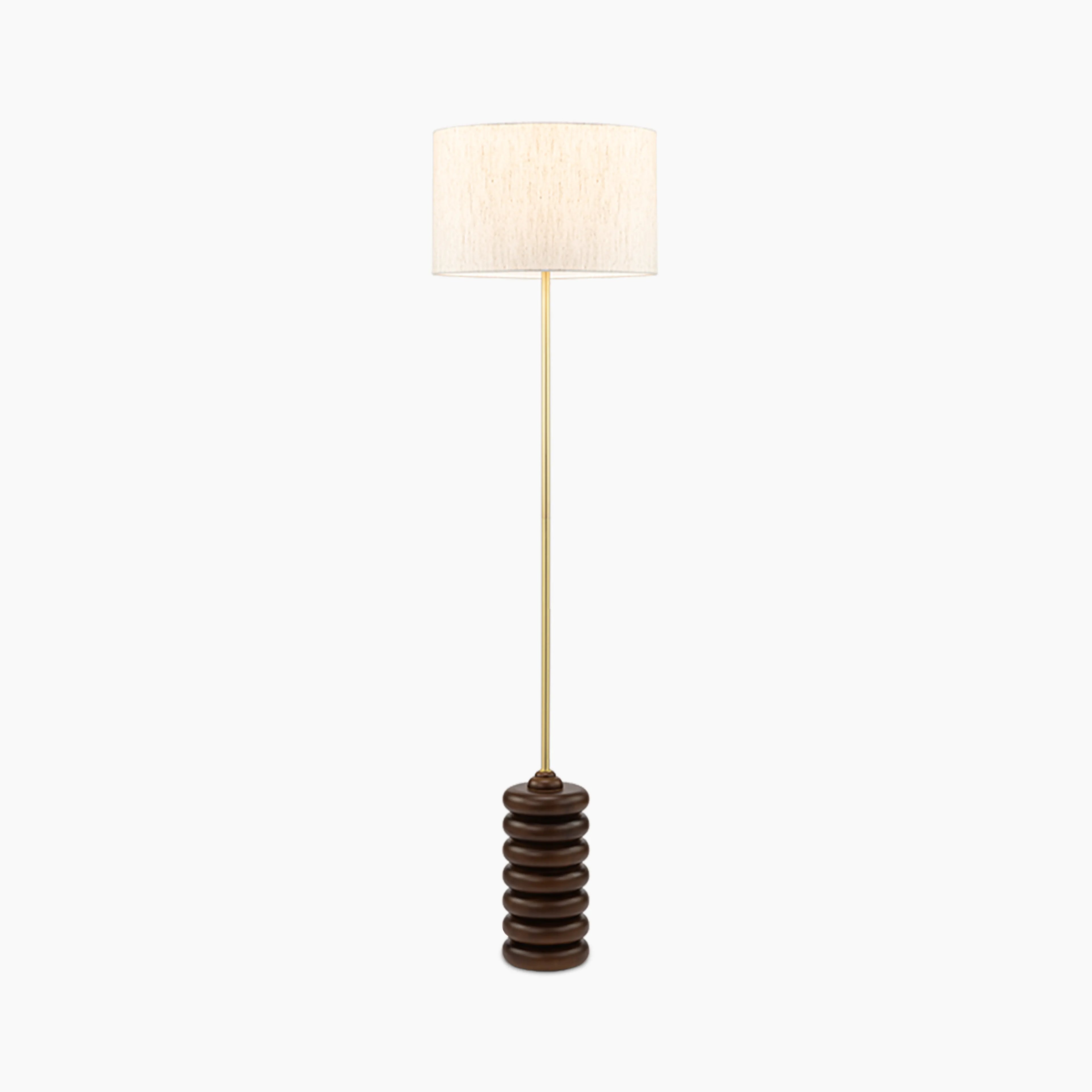 Elodie Floor Lamp | Natural Linen & Walnut