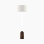 Elodie Floor Lamp | Natural Linen & Walnut
