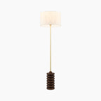 Elodie Floor Lamp | Natural Linen & Walnut